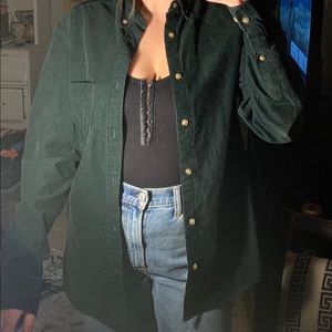 Green button up